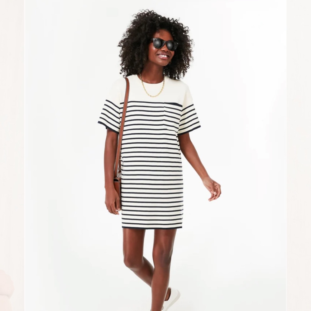 Tuckernuck navy striped dress
